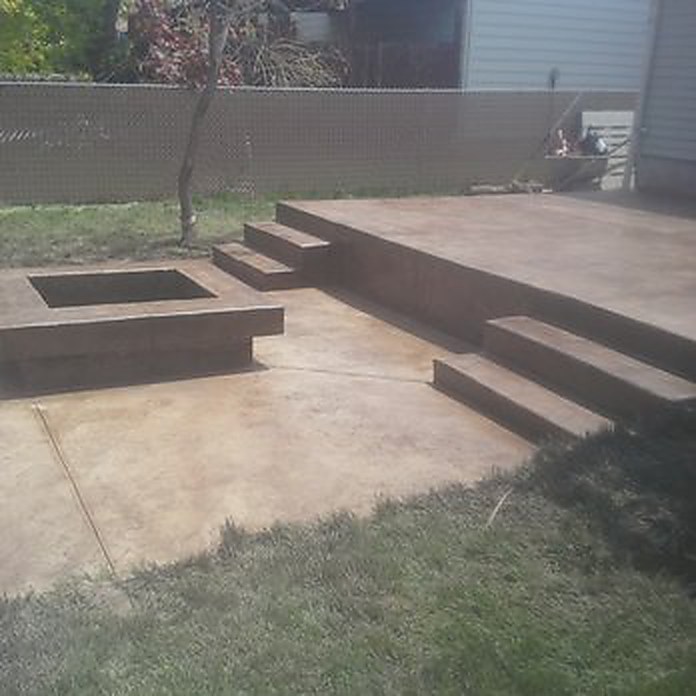 Stamped concrete detail from a Creative Edge Concrete project