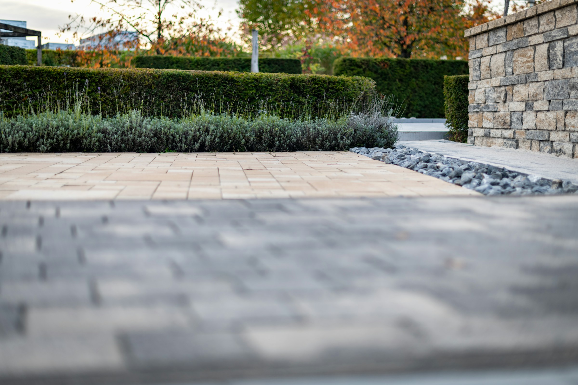 Landscape rock and materials used in a Utah hardscaping project